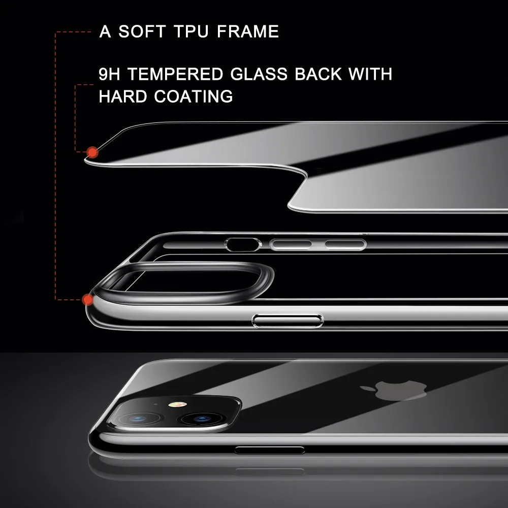 Bestseller iPhone 11 6.1 inch Unicorn Beetle GLASS Slim Clear Case-Clear  Limited Stock!