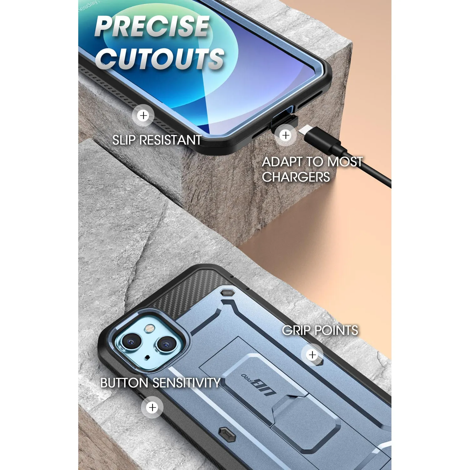 Bestseller iPhone 13 6.1 inch Unicorn Beetle Pro Rugged Case-Metallic Blue  Limited Stock!