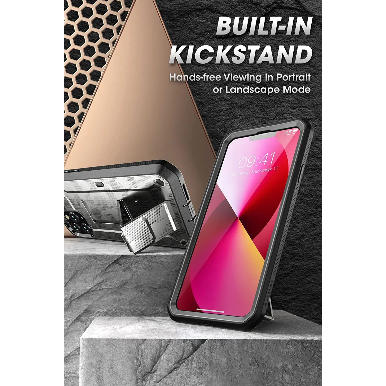 Bestseller iPhone 13 Pro Max 6.7 inch Unicorn Beetle Pro Rugged Case-Gray Camo  Limited Availability!