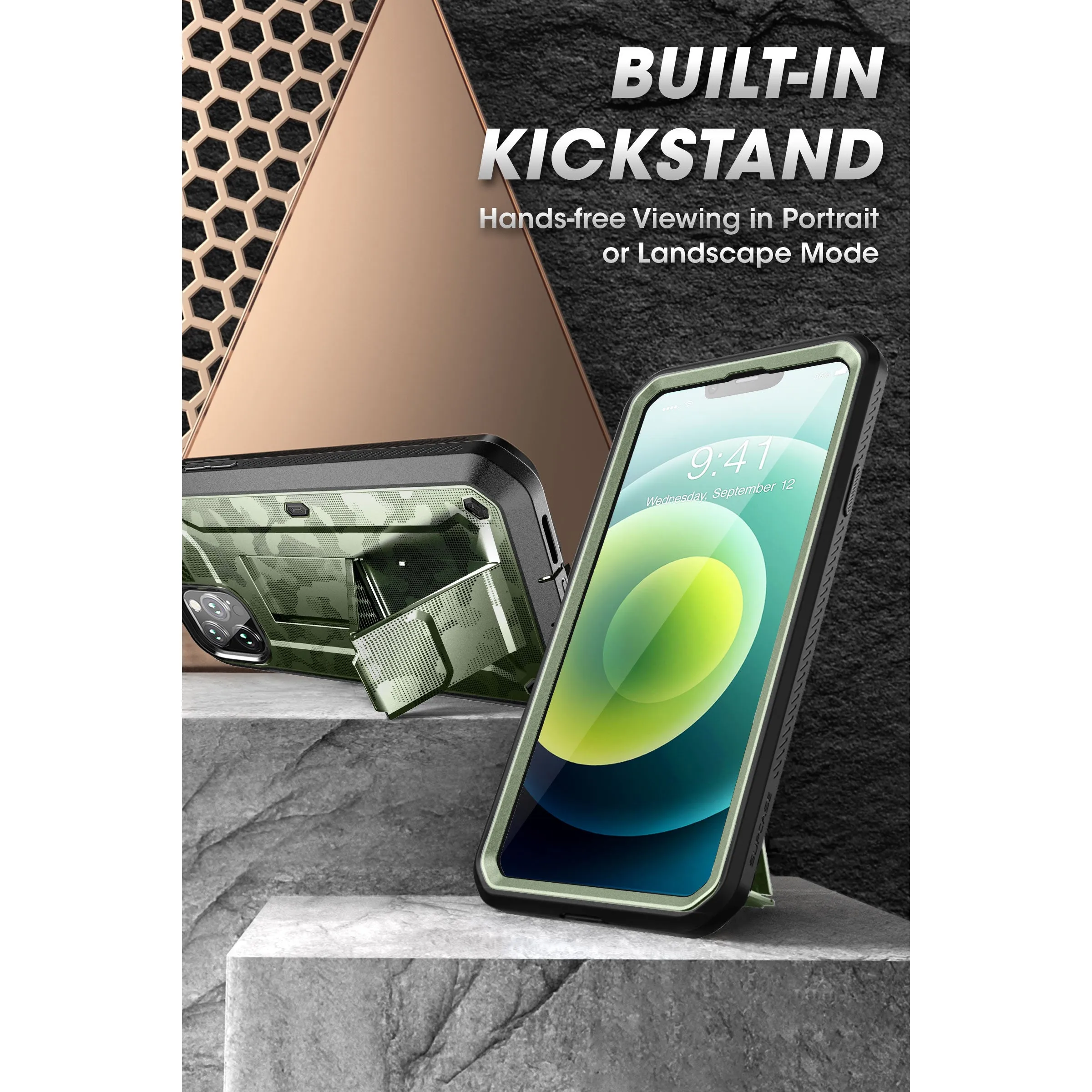 Bestseller iPhone 13 Pro Max 6.7 inch Unicorn Beetle Pro Rugged Case-Green Camo  Limited Release!
