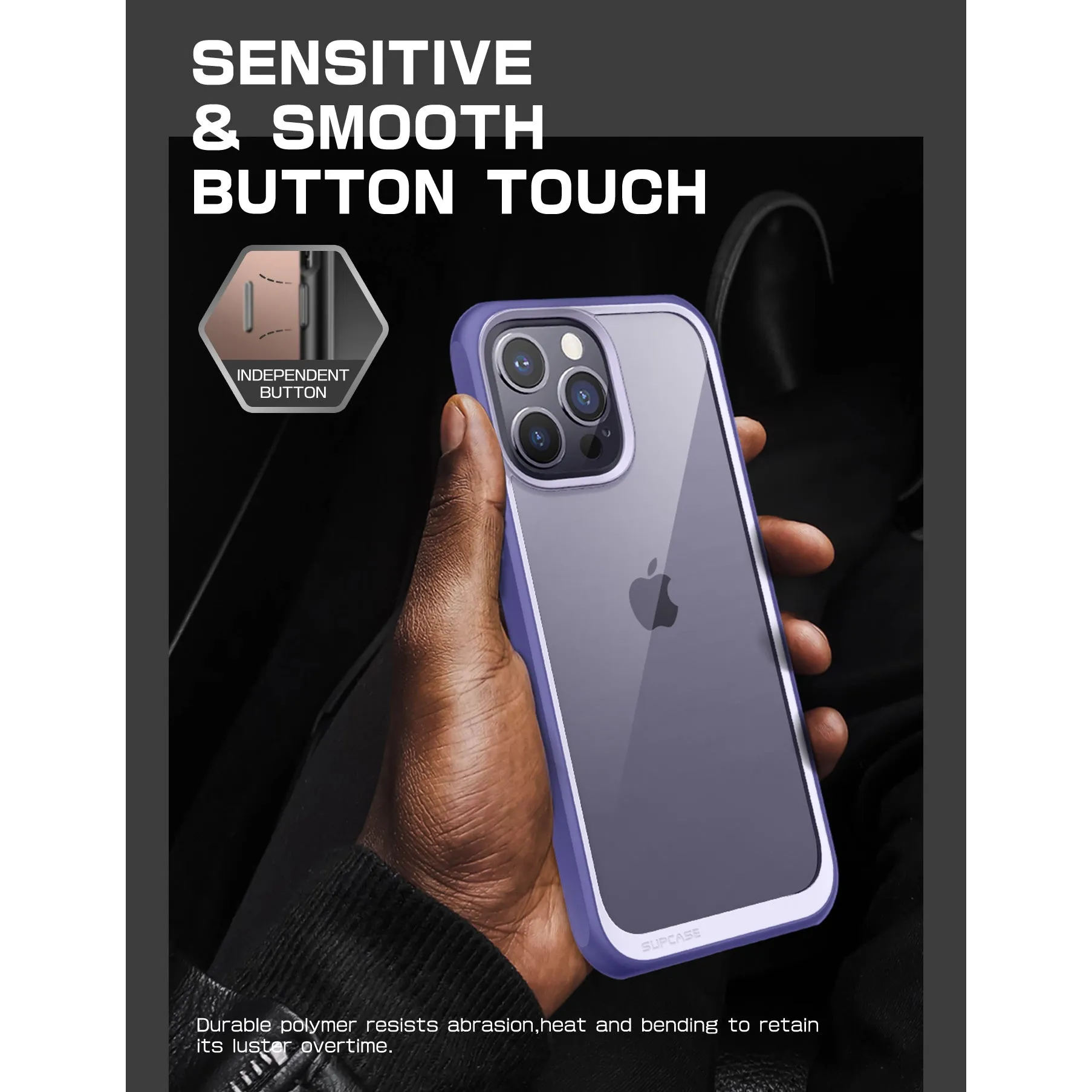 Bestseller iPhone 14 Pro 6.1 inch Unicorn Beetle Style Slim Clear Case-Deep Purple  Ends Soon!