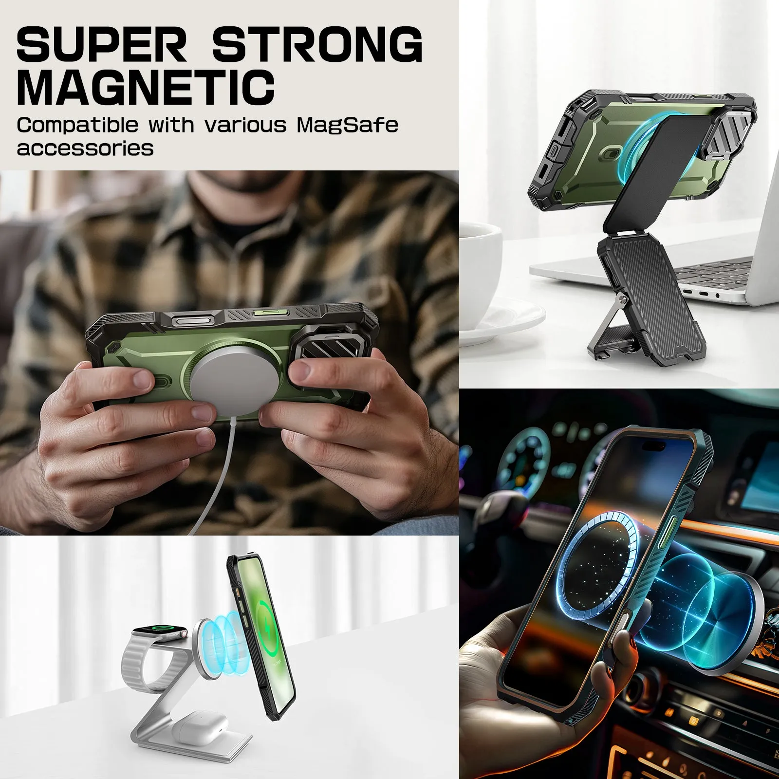 Bestseller iPhone 16 6.1 inch Unicorn Beetle MAG XT MagSafe Case-Dark Green  Limited Stock!