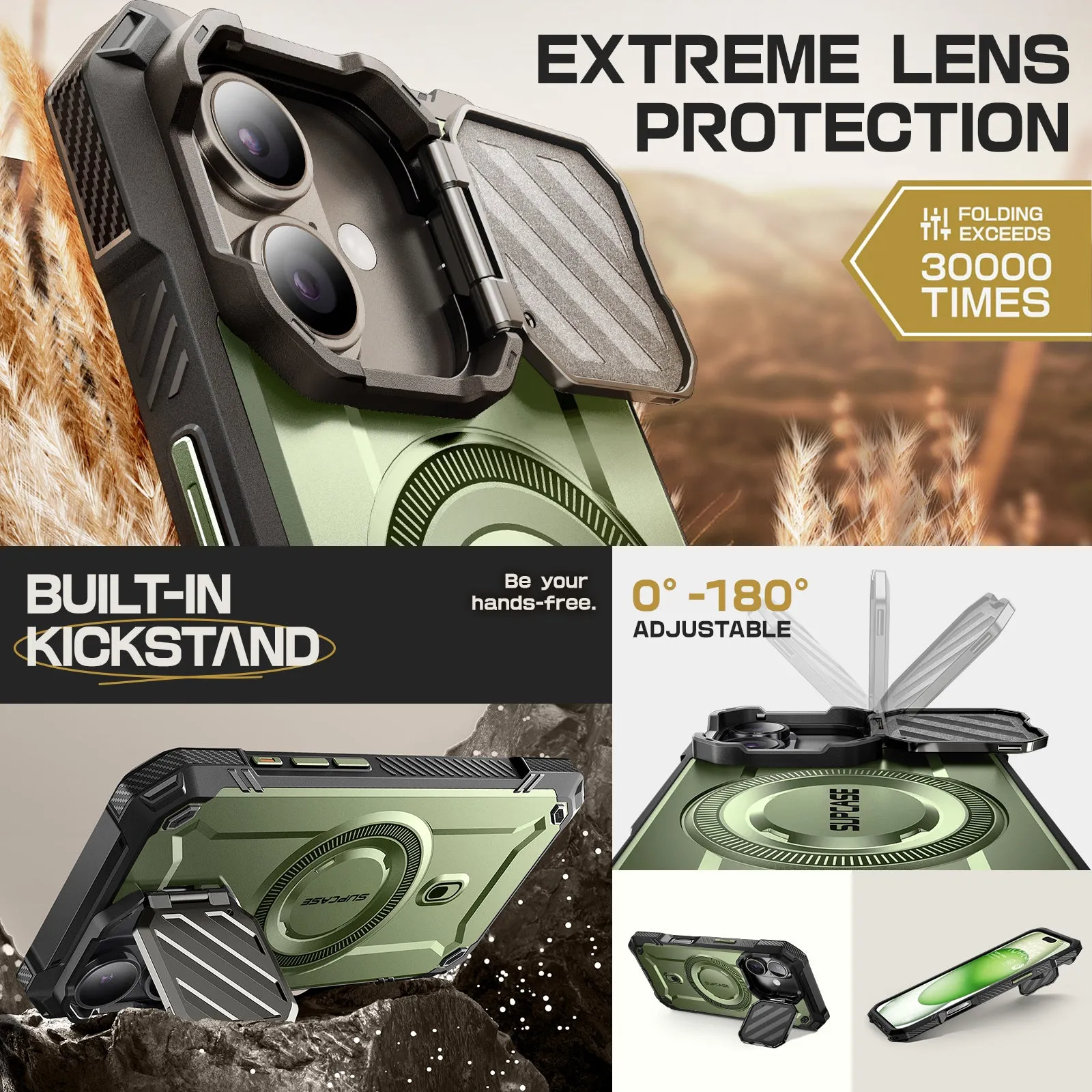 Bestseller iPhone 16 6.1 inch Unicorn Beetle MAG XT MagSafe Case-Dark Green  Limited Stock!
