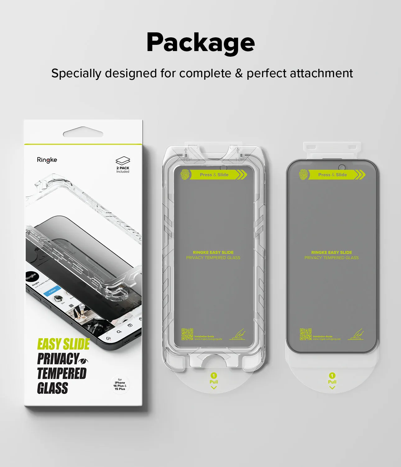 Bestseller iPhone 16 Plus / 15 Plus Screen Protector | Easy Slide Privacy Tempered Glass  Limited Availability!