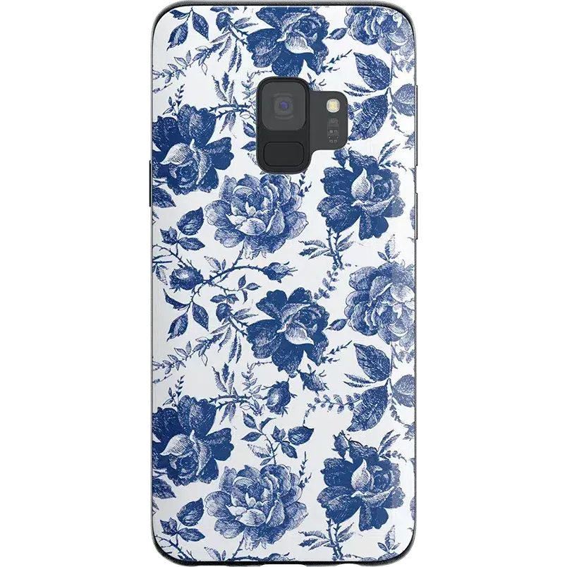 Bestseller Rose to Fame | Blue & White Rose Floral Samsung Case  Almost Sold Out!