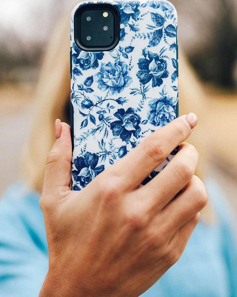 Bestseller Rose to Fame | Blue & White Rose Floral Samsung Case  Almost Sold Out!