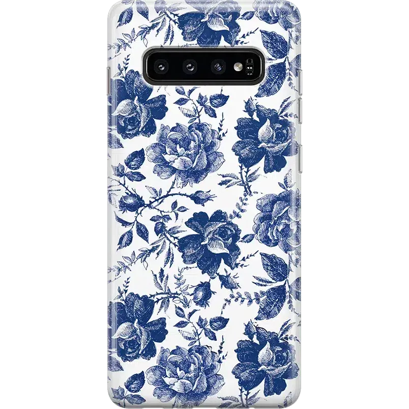 Bestseller Rose to Fame | Blue & White Rose Floral Samsung Case  Almost Sold Out!