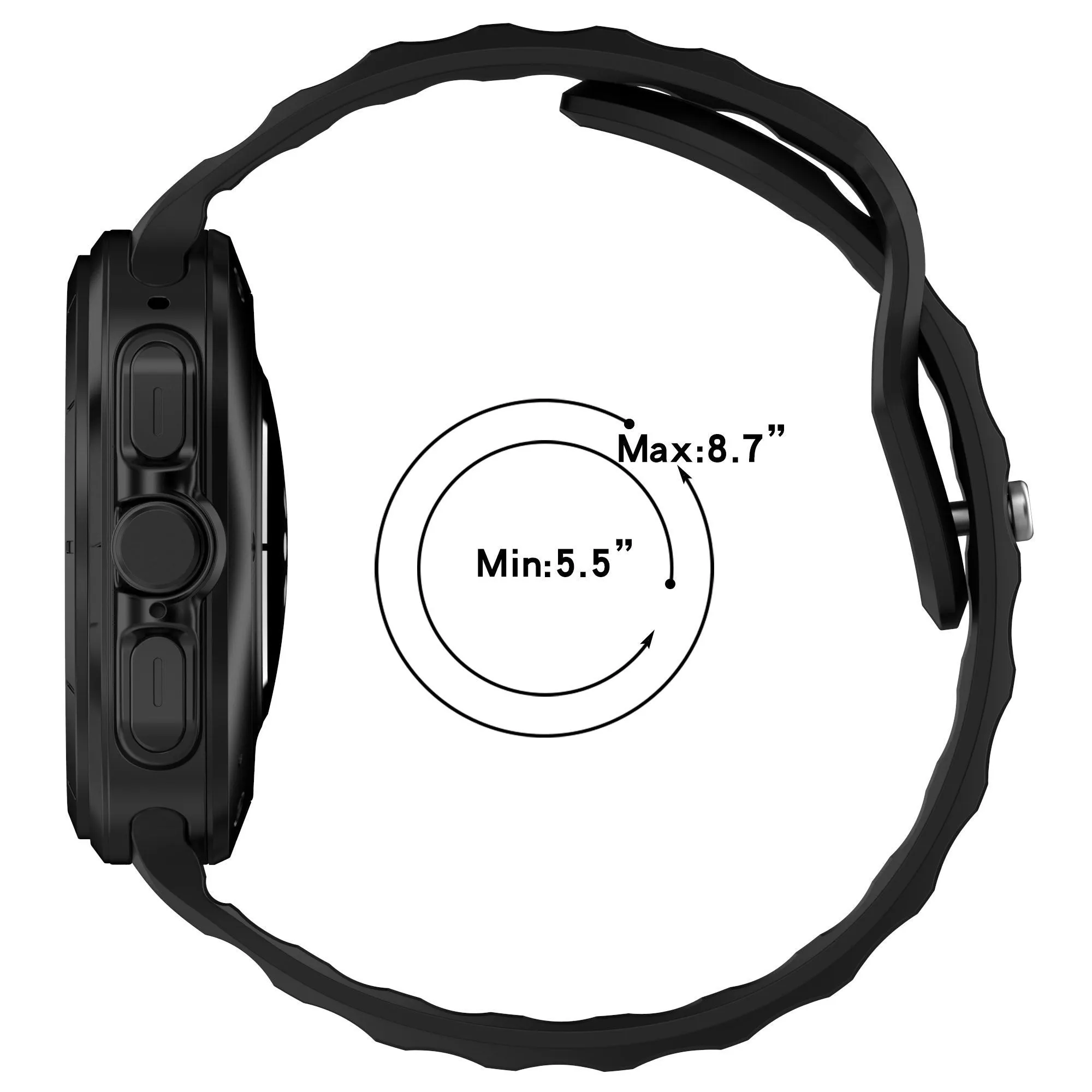 Bestseller Samsung Galaxy Watch Ultra Outdoor Silicone Strap (Black)  Almost Sold Out!