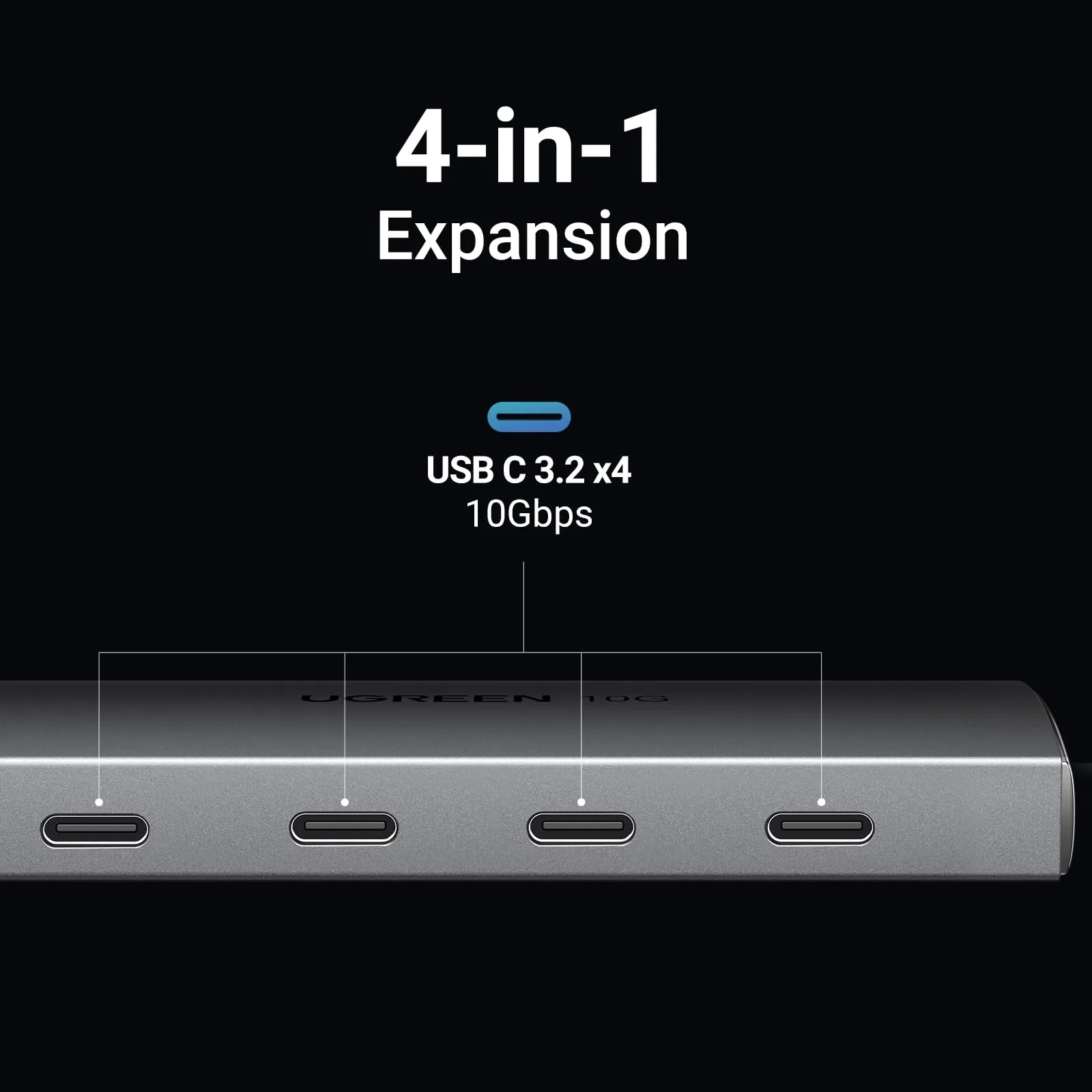 Bestseller UGREEN USB C Hub 10Gbps, 4 Ports USB 3.2 Adapter  Last Chance!