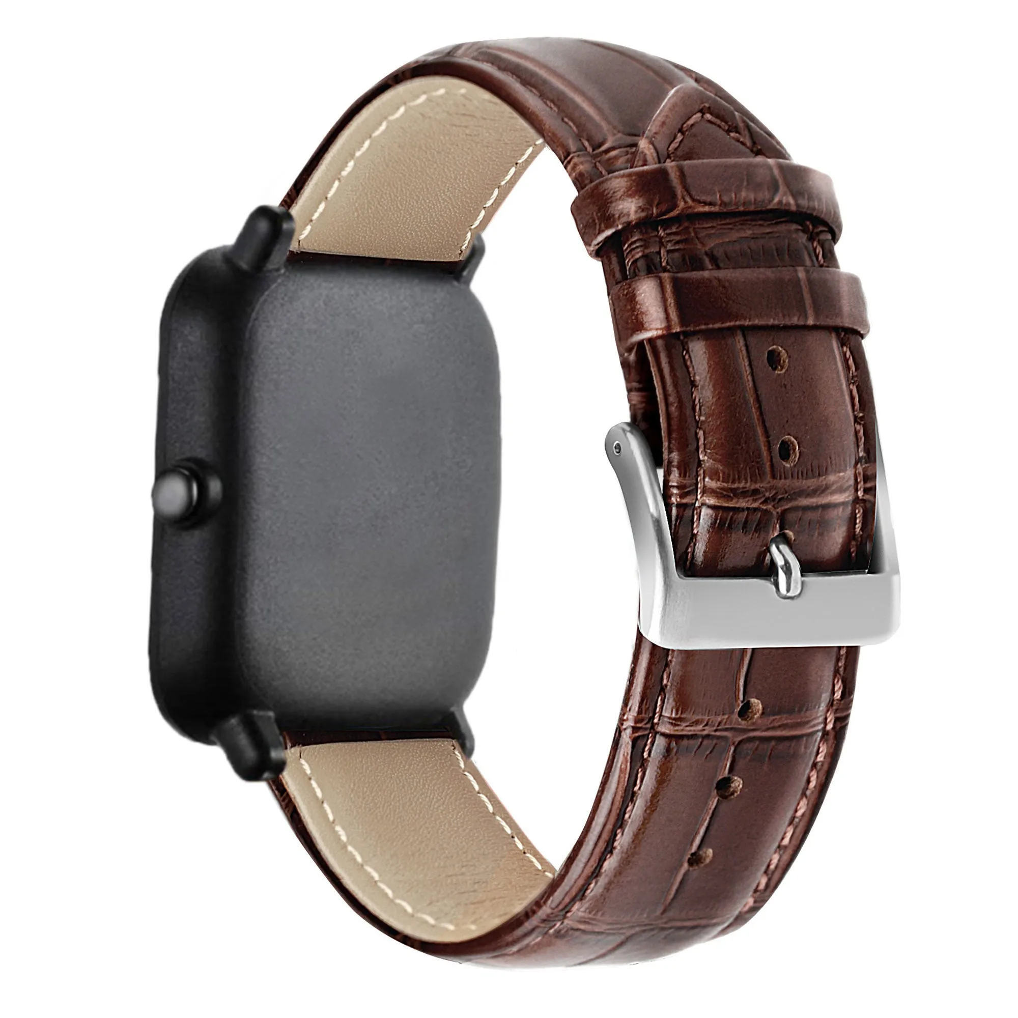 Bestseller Xiaomi Amazfit GTS 2 Leather Strap Crocodile Grain (Brown)  Limited Stock!