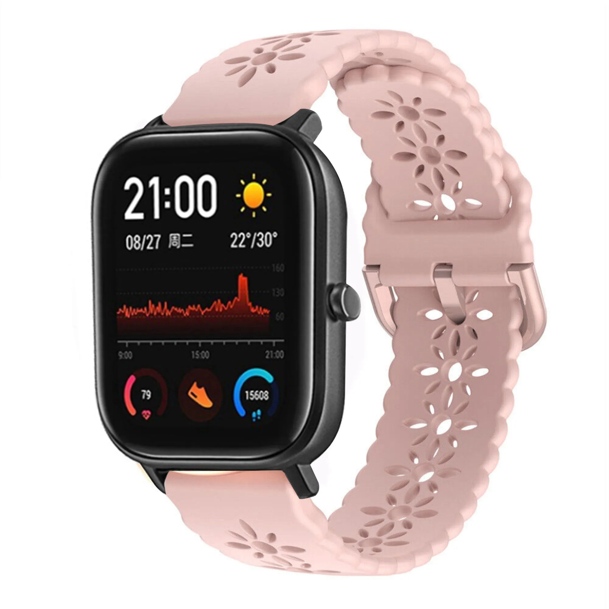 Bestseller Xiaomi Amazfit GTS Silicone Strap Patterned (Pink)  Going Fast!