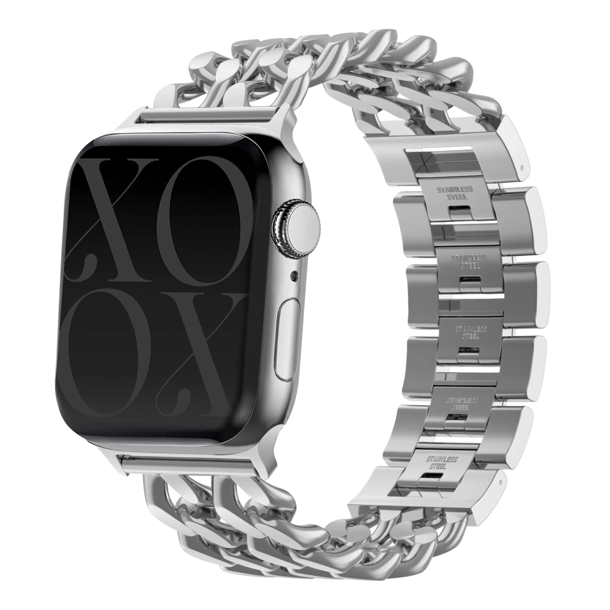 Bestseller xoxo Wildhearts Apple Watch Steel Strap - Chain strap (Silver) - 38/40/41/42mm  Stylish & Comfortable
