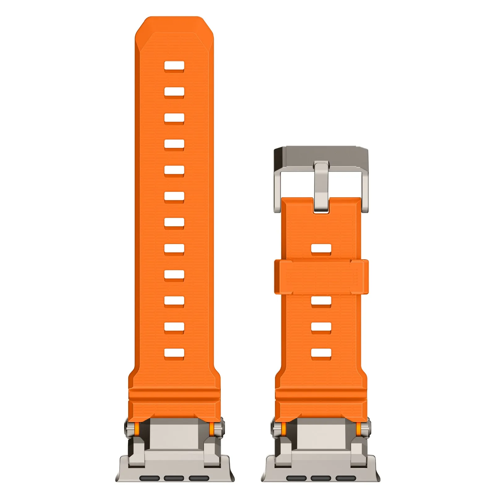 BestSelling Apple Watch 'Adventurer' Silicone Strap (Orange with Titanium)  Almost Sold Out!