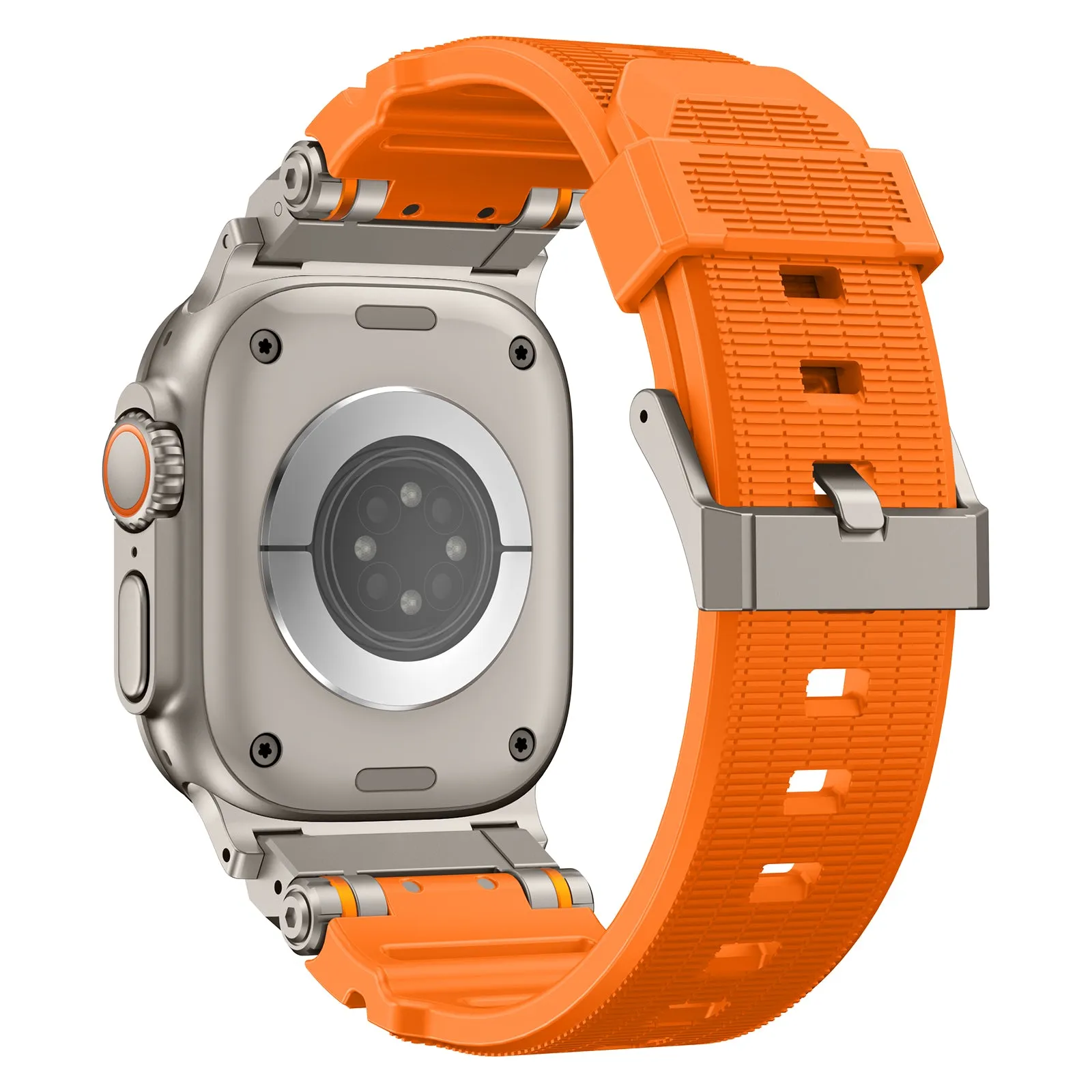 BestSelling Apple Watch 'Adventurer' Silicone Strap (Orange with Titanium)  Almost Sold Out!