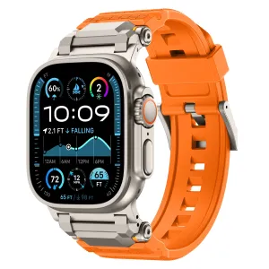 BestSelling Apple Watch 'Adventurer' Silicone Strap (Orange with Titanium)  Almost Sold Out!