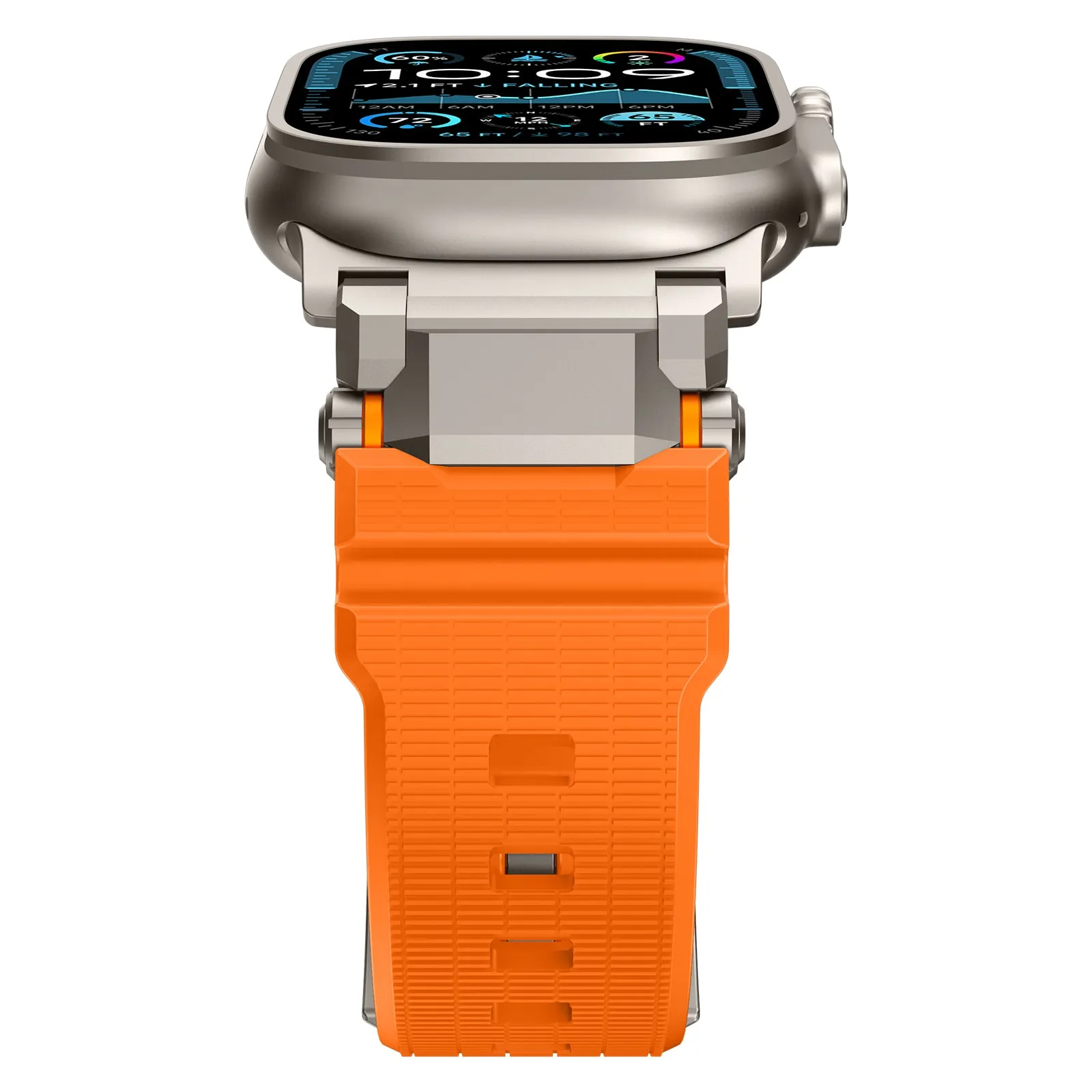 BestSelling Apple Watch 'Adventurer' Silicone Strap (Orange with Titanium)  Almost Sold Out!