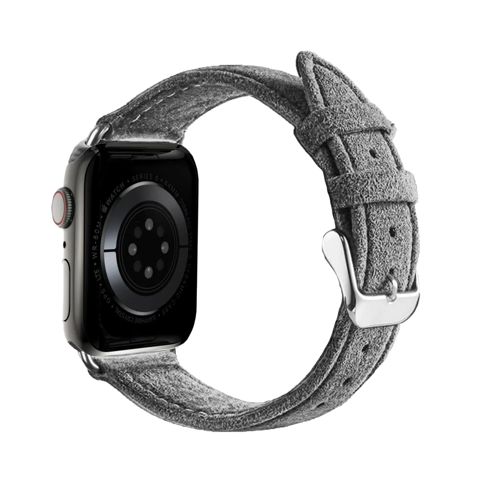 BestSelling Apple Watch Buckled Alcantara Strap (Grey)  Today Only!