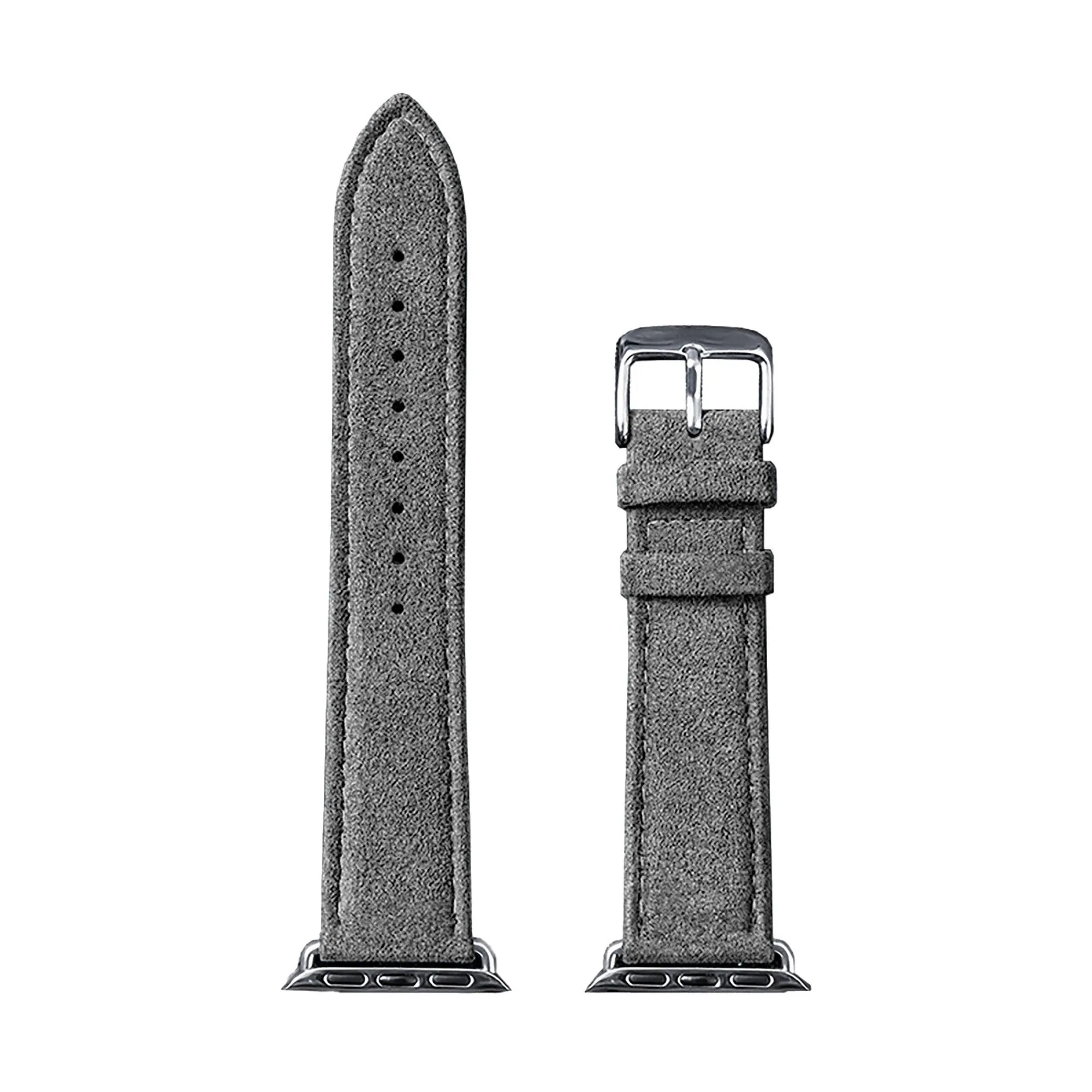 BestSelling Apple Watch Buckled Alcantara Strap (Grey)  Today Only!