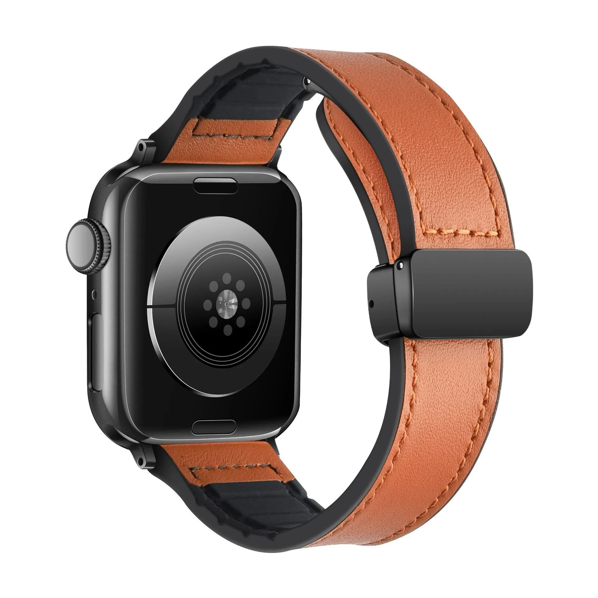 BestSelling Apple Watch D-Buckle Leather Strap (Brown)  Limited Release!