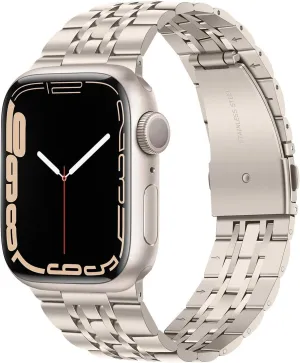 BestSelling Apple Watch Luxury Steel Chain Strap (Starlight)  Almost Gone!
