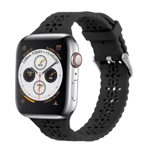 BestSelling Apple Watch Patterned Silicone Strap (Black)  Limited Release!