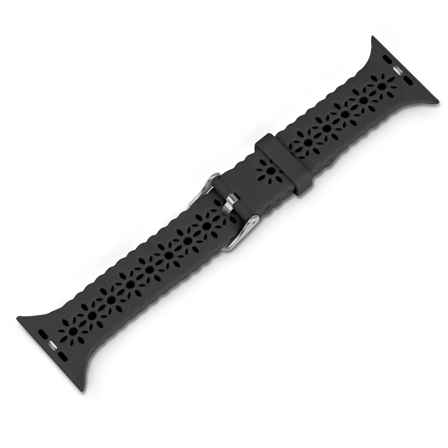 BestSelling Apple Watch Patterned Silicone Strap (Black)  Limited Release!