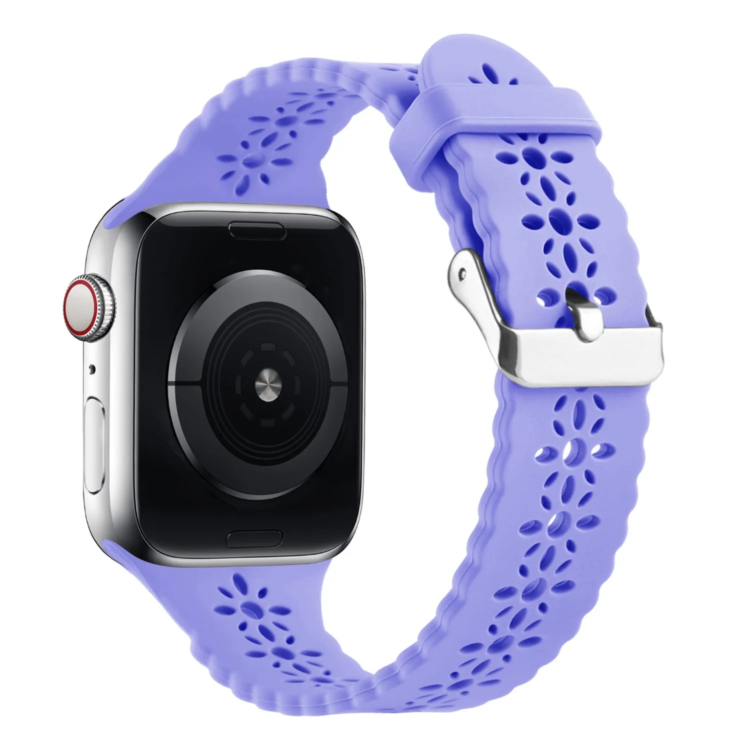 BestSelling Apple Watch Patterned Silicone Strap (Lilac)  Limited Availability!