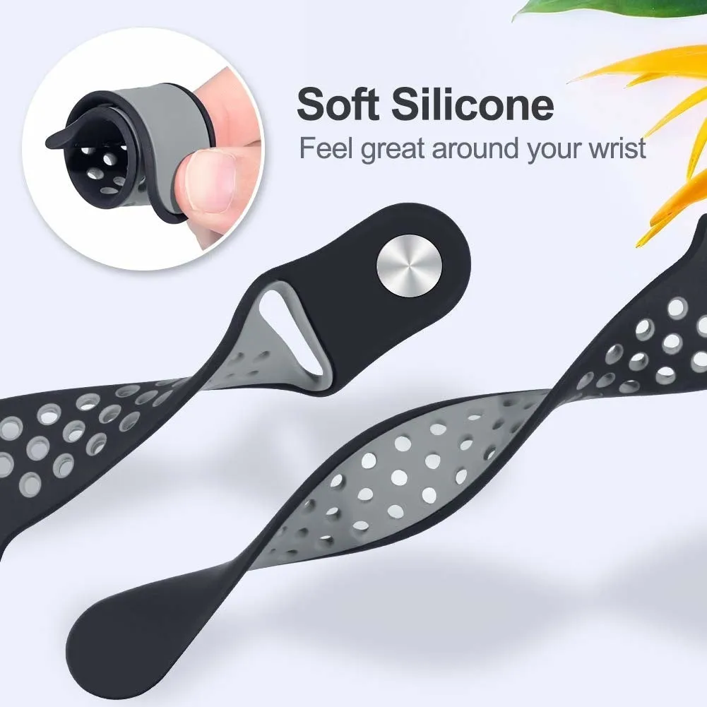 BestSelling Apple Watch Sport Strap (Black/Grey)  Limited Release!