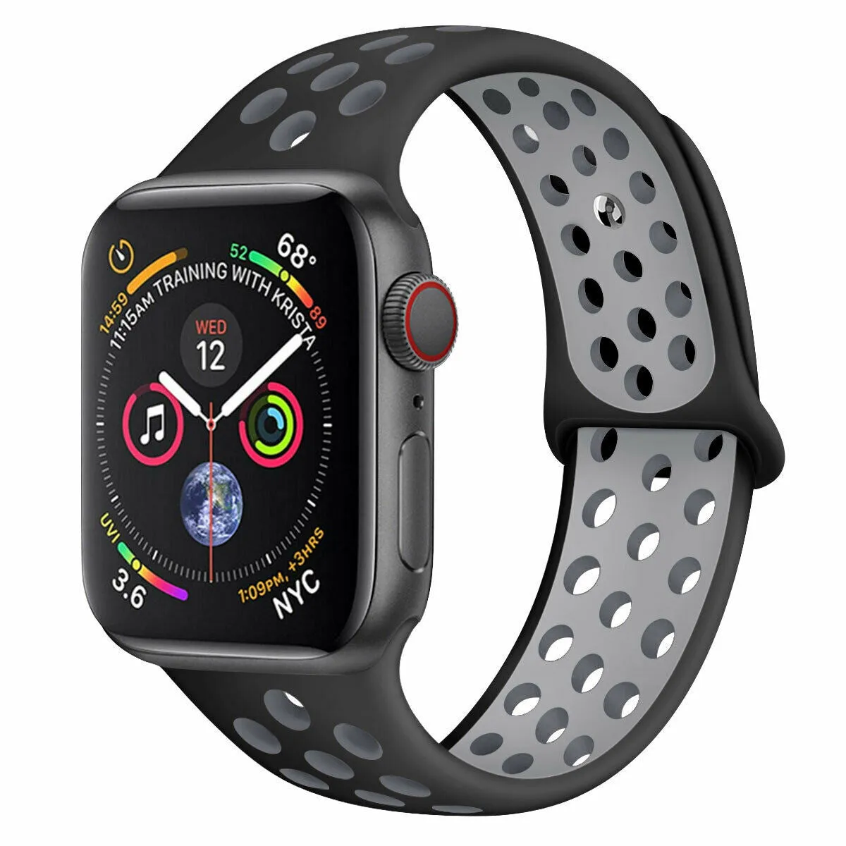 BestSelling Apple Watch Sport Strap (Black/Grey)  Limited Release!