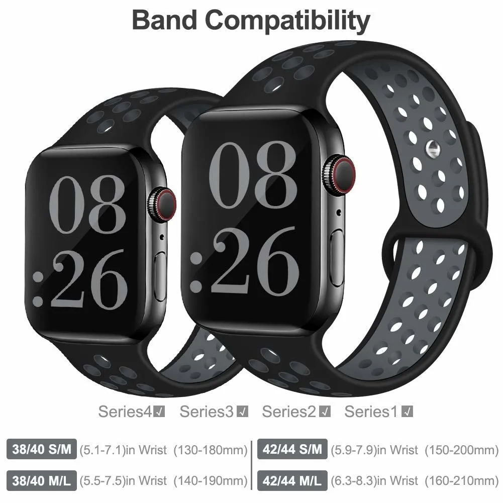 BestSelling Apple Watch Sport Strap (Black/Grey)  Limited Release!