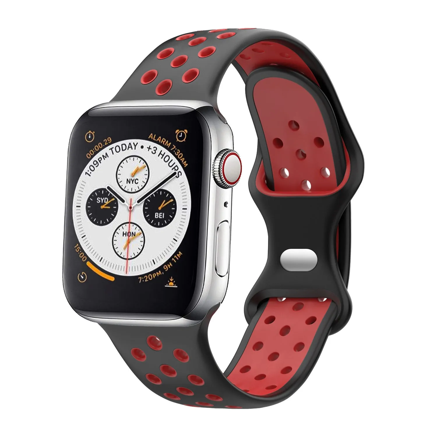 BestSelling Apple Watch Sport Strap Classic (Black/Red)  Last Few Pieces!