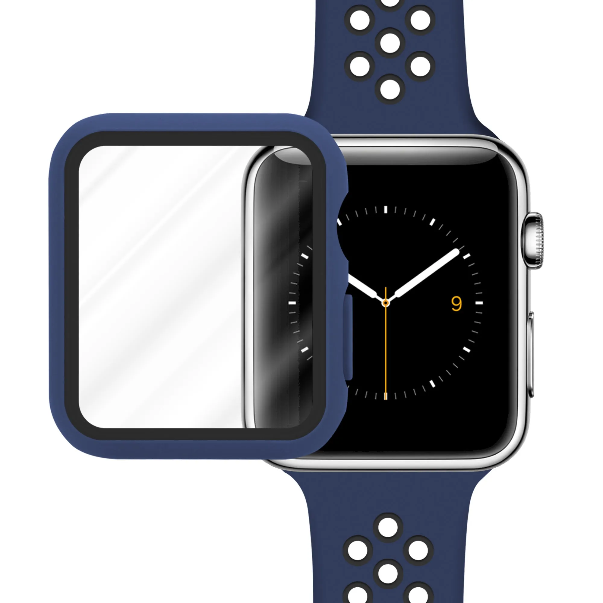 BestSelling Apple Watch Sport Strap   TPU Case (Blue/Black)  Limited Release!