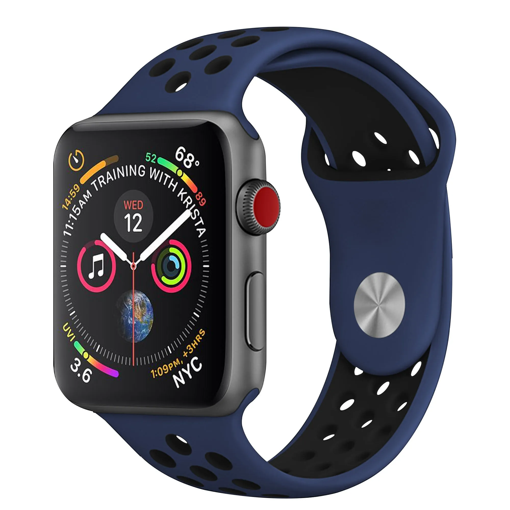 BestSelling Apple Watch Sport Strap   TPU Case (Blue/Black)  Limited Release!