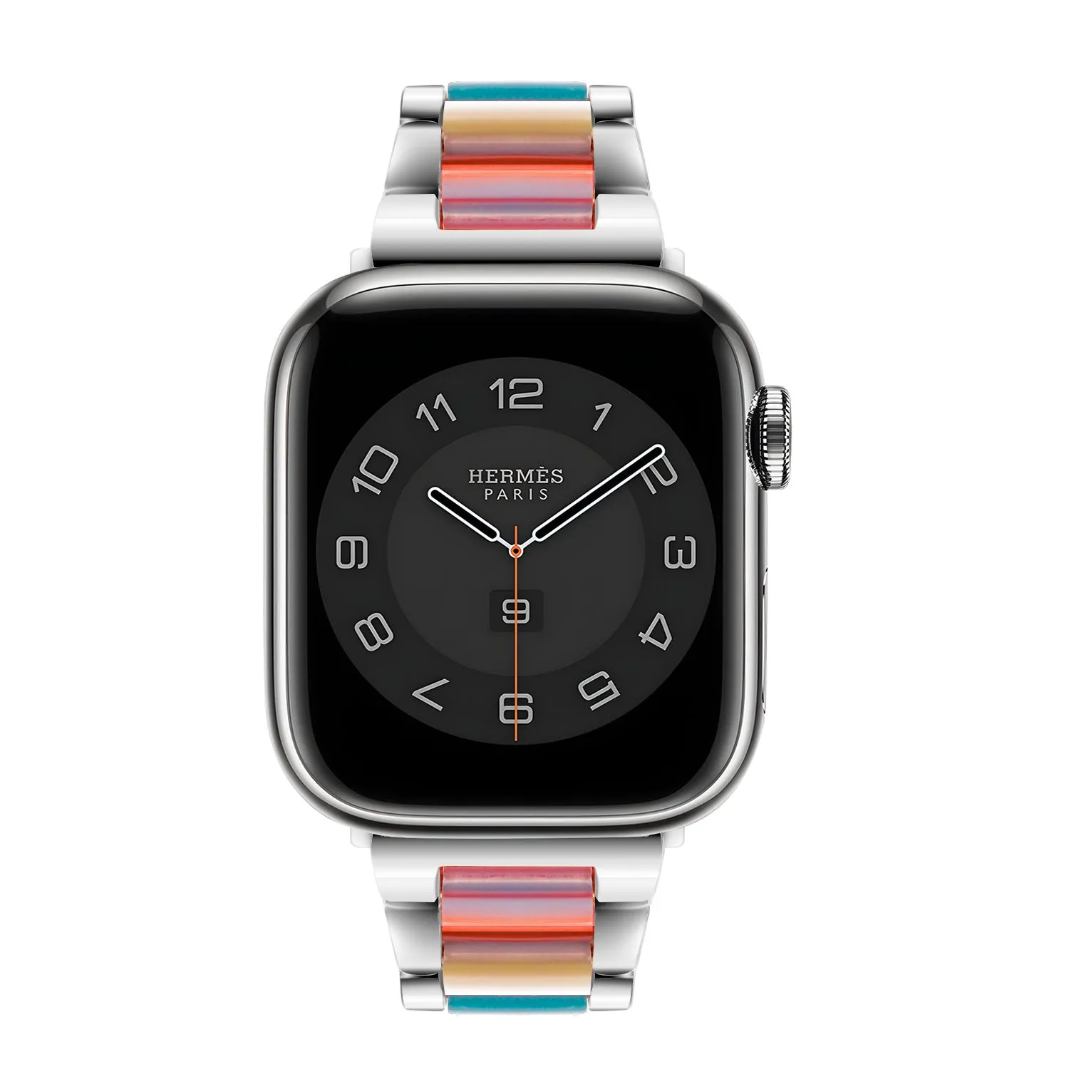 BestSelling Apple Watch Steel Resin Strap (Silver/Rainbow)  Last Chance!