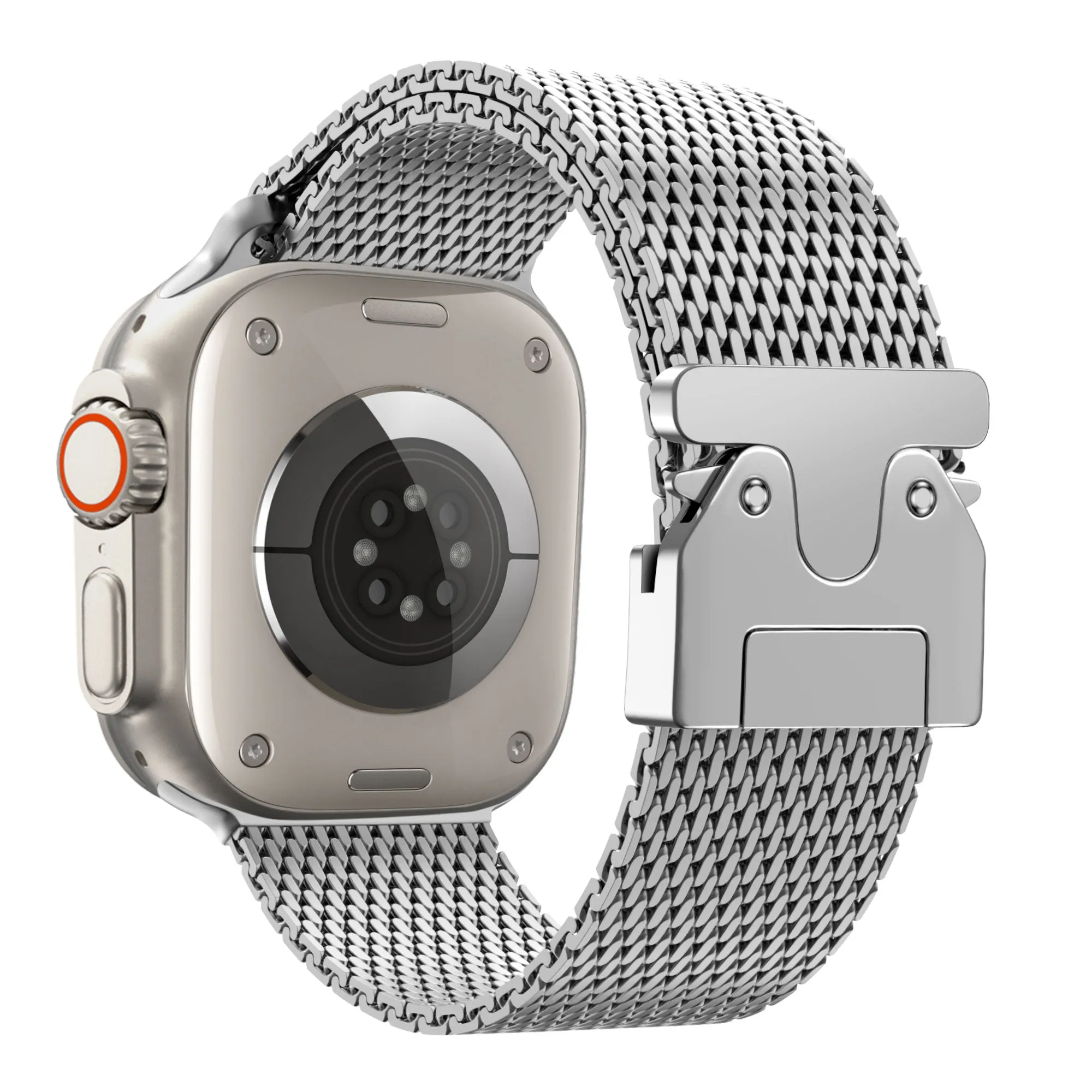 BestSelling Bandz Apple Watch Milanese Loop Strap with P-Buckle (Silver)  Stylish & Comfortable