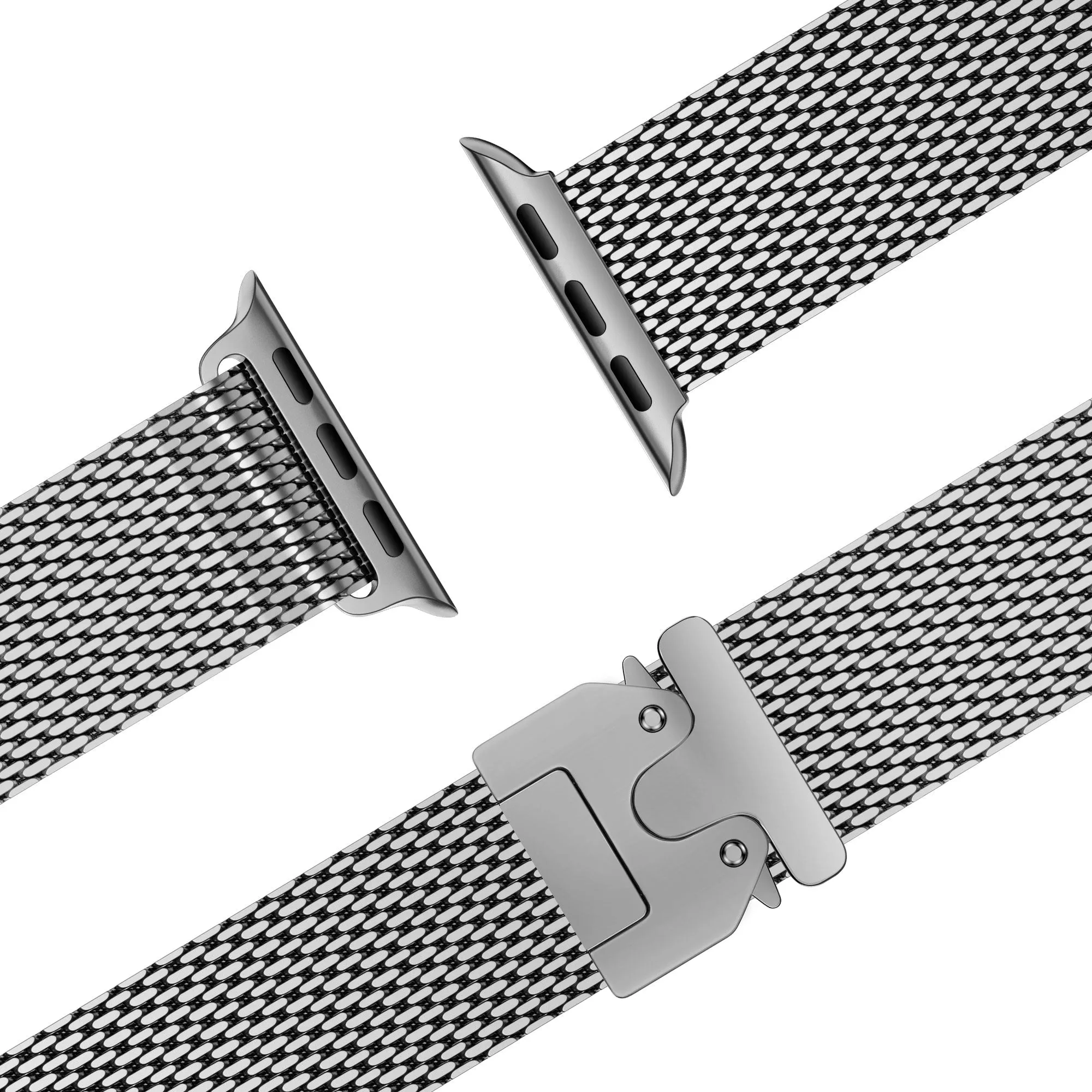 BestSelling Bandz Apple Watch Milanese Loop Strap with P-Buckle (Silver)  Stylish & Comfortable