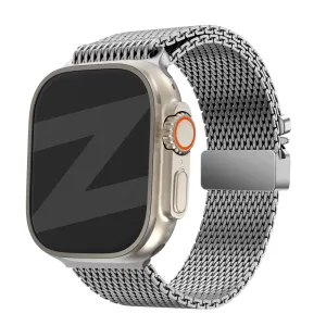 BestSelling Bandz Apple Watch Milanese Loop Strap with P-Buckle (Silver)  Stylish & Comfortable