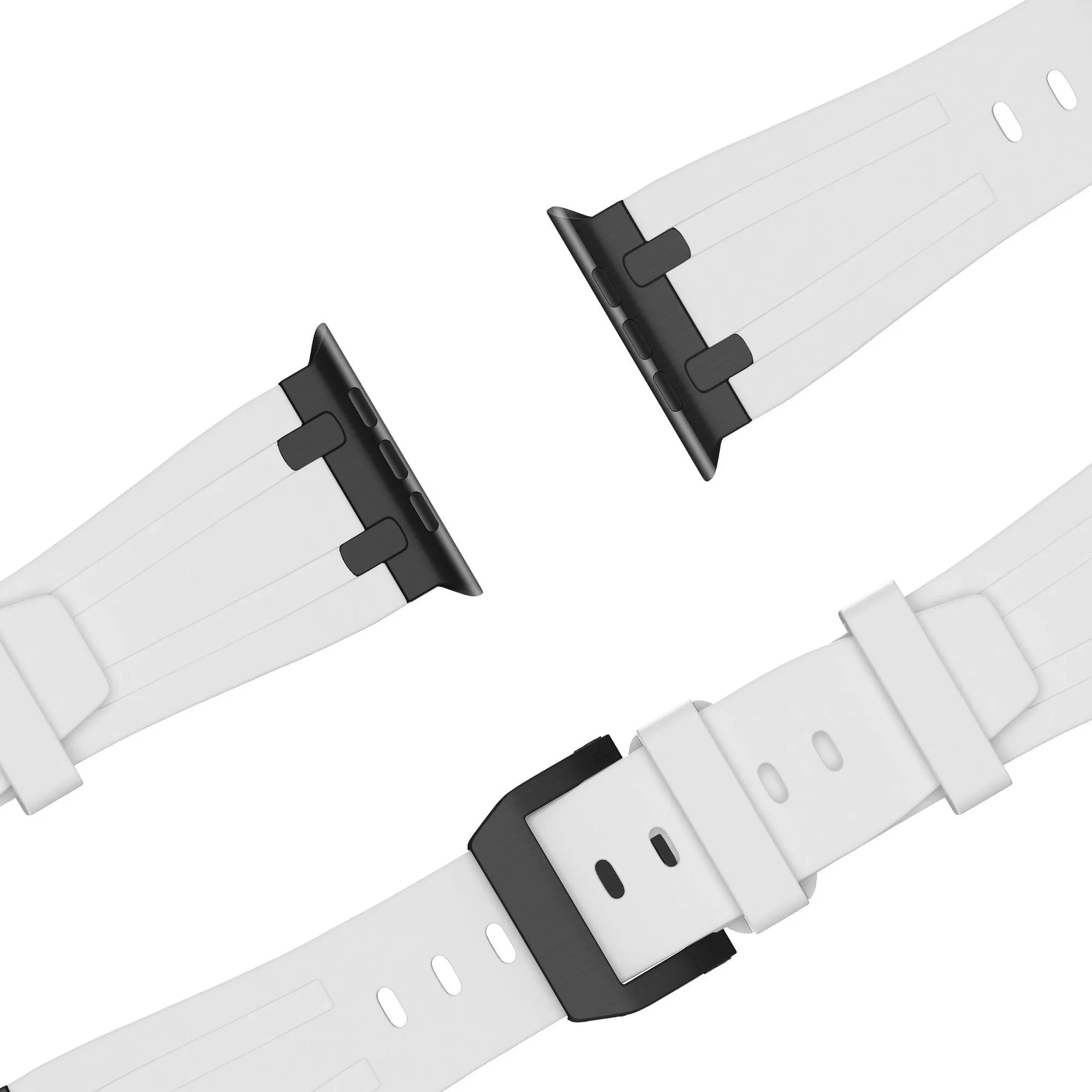 BestSelling Bandz Apple Watch Silicone Strap 'Luxe Liquid' (White With Black)  Almost Sold Out!