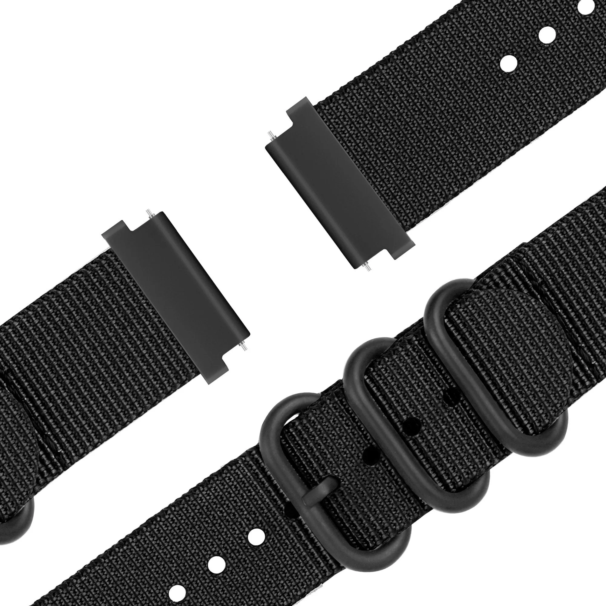 BestSelling Bandz Huawei Watch 5 - 46mm Buckled Nylon Strap (Black)  Today Only!