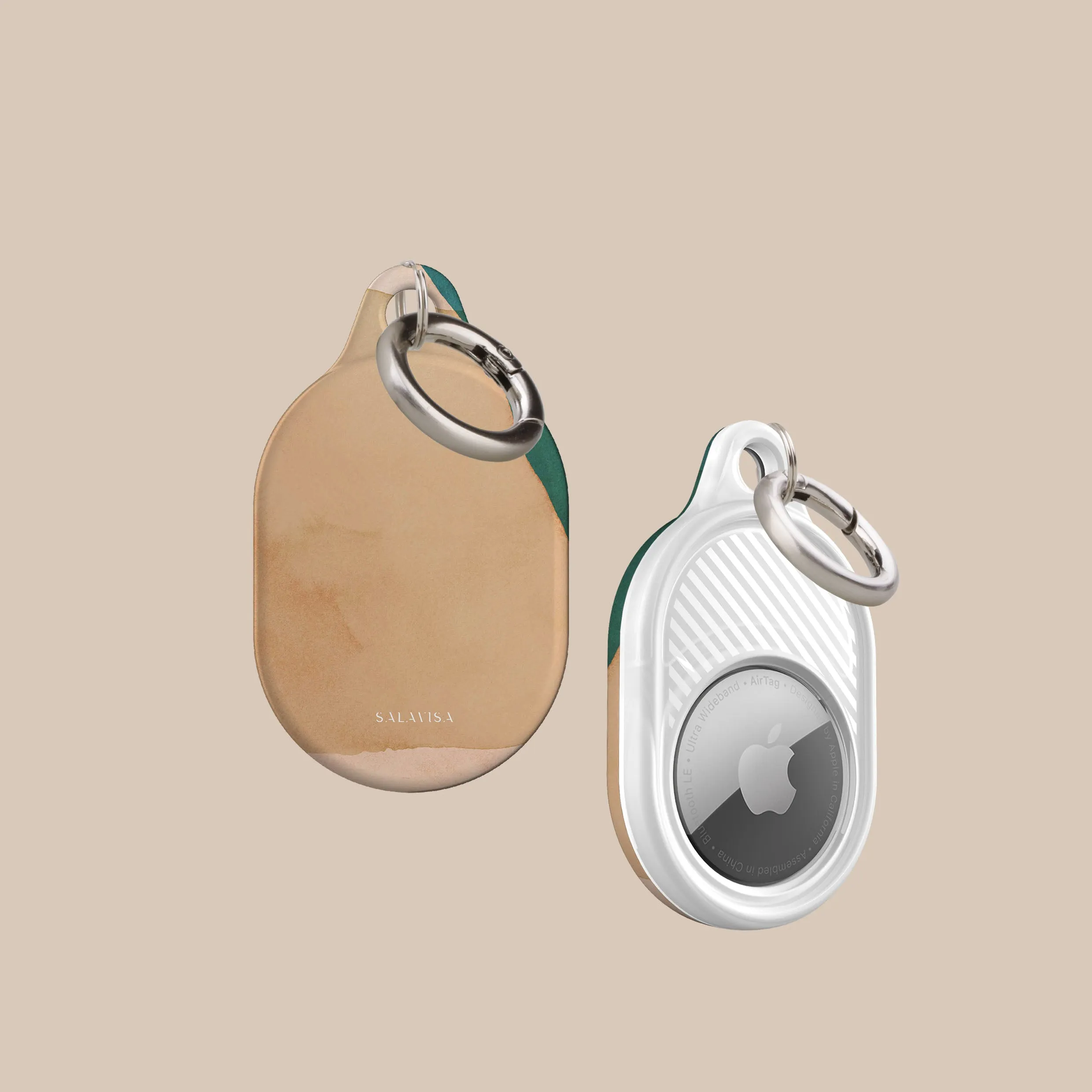 BestSelling Beige Canvas AirTag Holder  Stylish & Comfortable