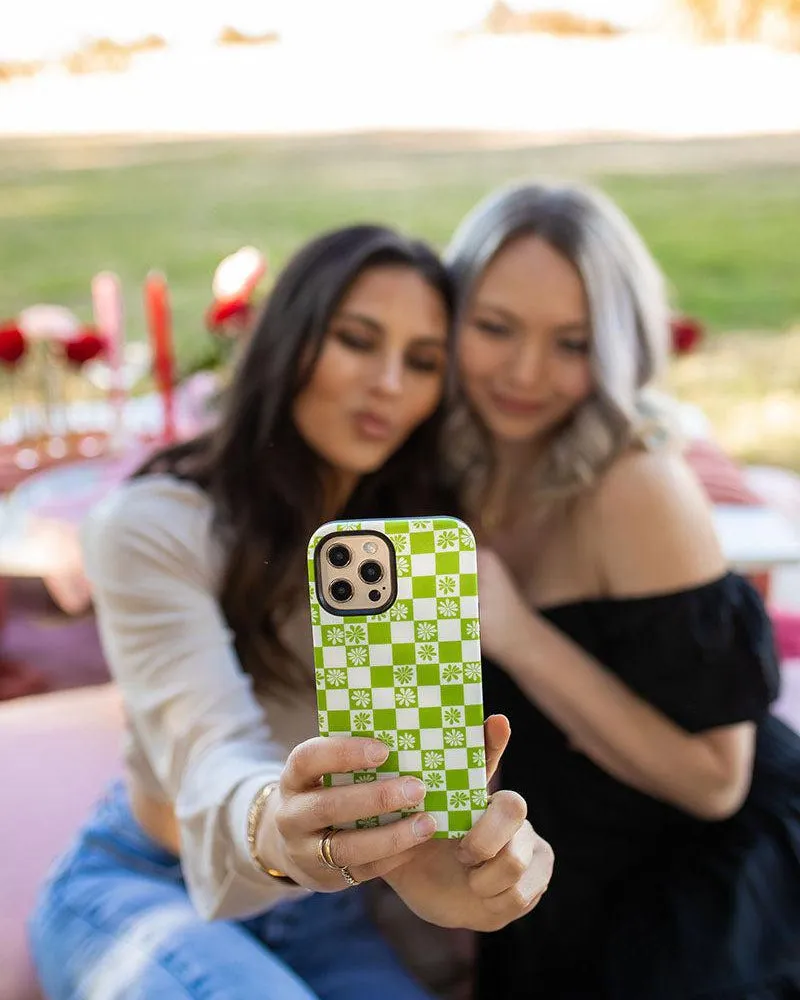 BestSelling Check Mate | Daisy Checkerboard Floral Case  Last Few Pieces!