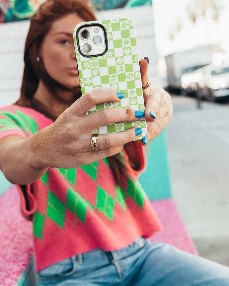 BestSelling Check Mate | Daisy Checkerboard Floral Case  Last Few Pieces!