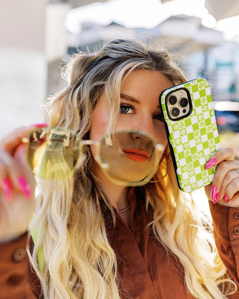 BestSelling Check Mate | Daisy Checkerboard Floral Case  Last Few Pieces!
