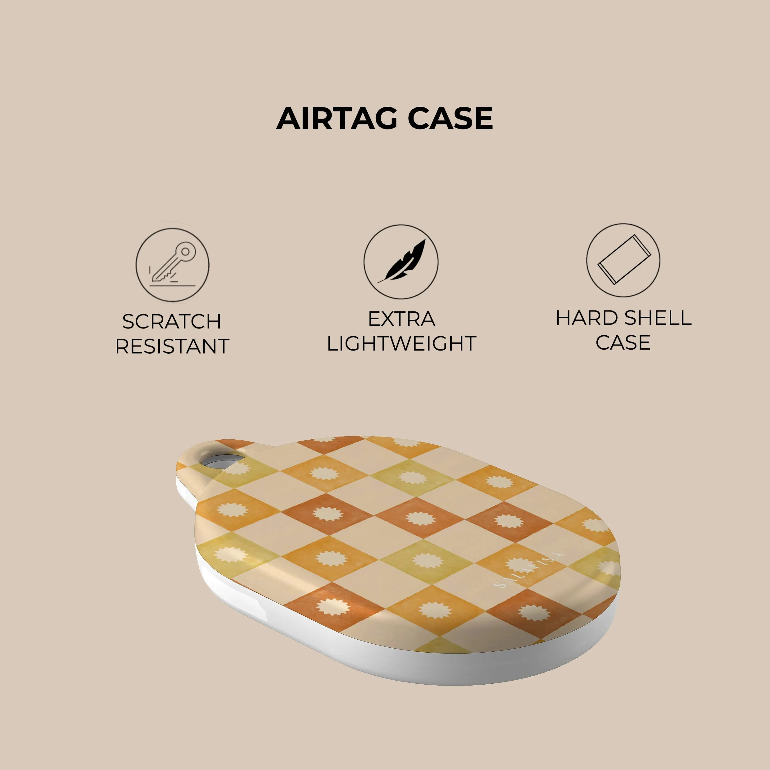 BestSelling Checkered Elegance AirTag Holder  Last Few Pieces!