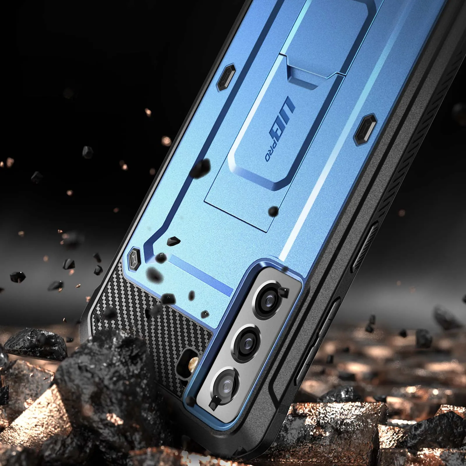 BestSelling Galaxy S21 Plus Unicorn Beetle Pro Rugged Case-Metallic Blue  Almost Gone!