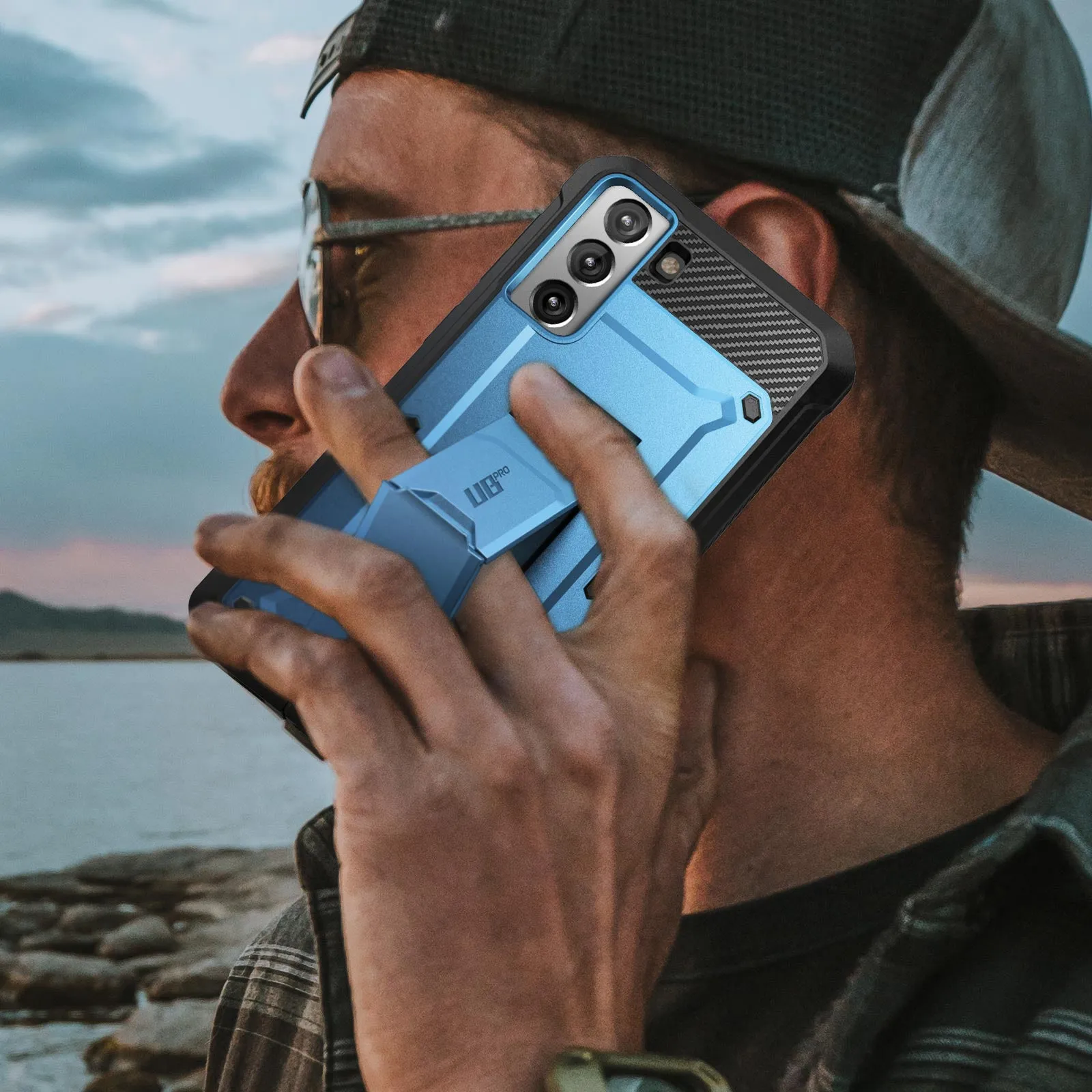 BestSelling Galaxy S21 Plus Unicorn Beetle Pro Rugged Case-Metallic Blue  Almost Gone!