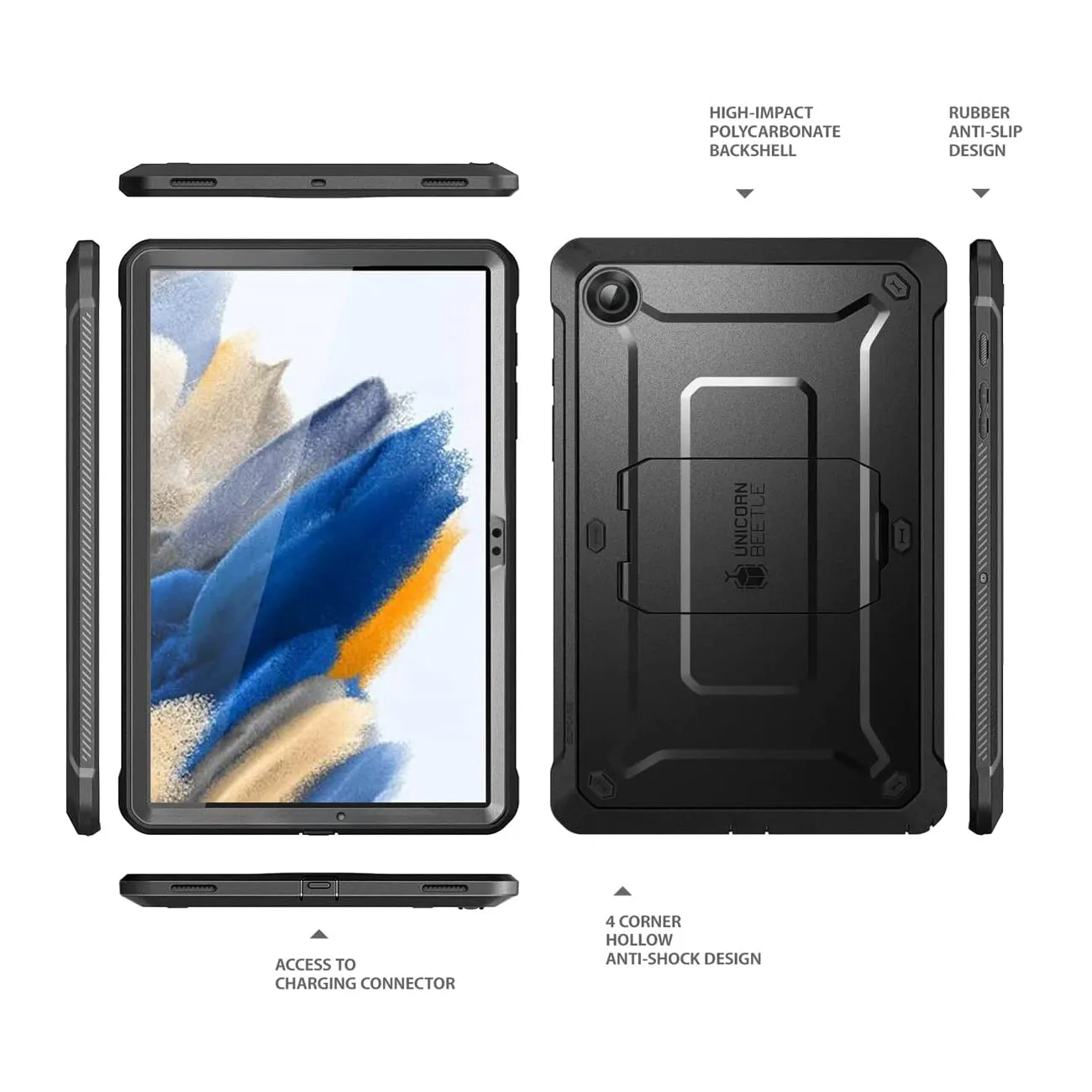 BestSelling Galaxy Tab A8 10.5 inch (2022) Unicorn Beetle PRO Full-Body Case-Black  Last Few Pieces!