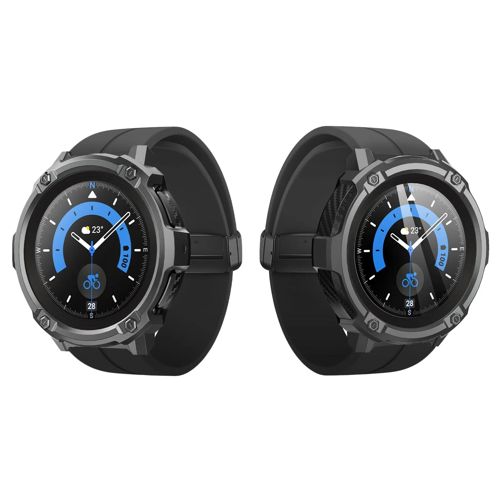 BestSelling Galaxy Watch5 Pro 45mm Unicorn Beetle Rugged Case with Glass Screen Protectors-Black  Ends Soon!