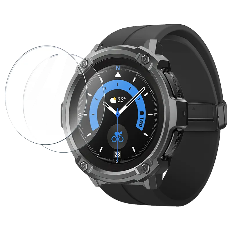 BestSelling Galaxy Watch5 Pro 45mm Unicorn Beetle Rugged Case with Glass Screen Protectors-Black  Ends Soon!