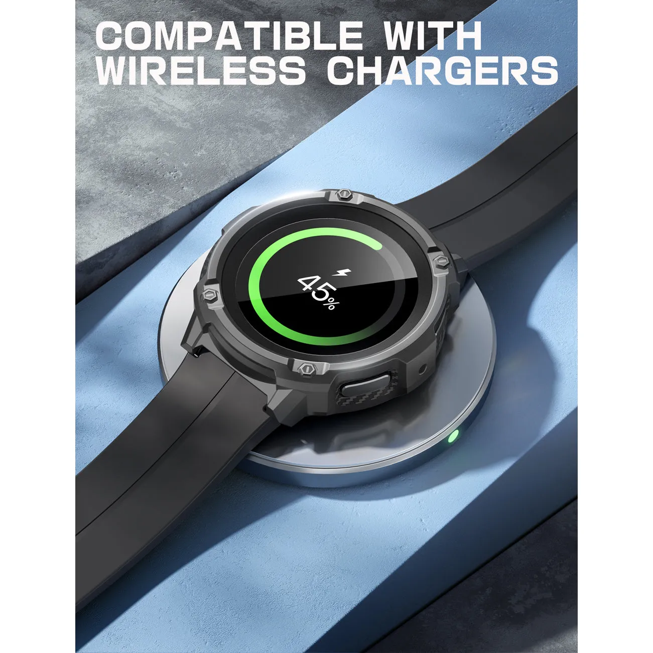 BestSelling Galaxy Watch5 Pro 45mm Unicorn Beetle Rugged Case with Glass Screen Protectors-Black  Ends Soon!